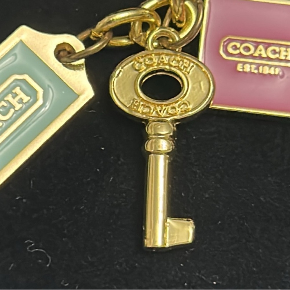 Coach Gold and Multi Colored Keychain - Picture 3 of 8